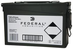 XM80220AC1 Canned Ammo .308 Winchester 149 Grain Full Metal Jacket 20 Rounds Per Box 11 Boxes Per Case 220 Rounds Per Case - XM80220 AC1