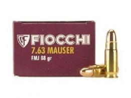 Fiocchi Classic Full Metal Jacket 7.63 Mauser Ammo 50 Round Box - 763A Fiocchi Classic Full Metal Jacket 7.63 Mauser Ammo 50 Round Box - 763A