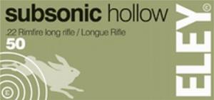 ELEY 22 SUBSONIC HOLLOW 40 GR 50 RND BOX - A05400 ELEY 22 SUBSONIC HOLLOW 40 GR 50 RND BOX - A05400
