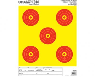 CHAMP SHOTKEEPER 5 BULLS YELLOW LARGE 12PK (12) - 45563