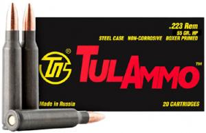 TULA .223 Remington 55GR HP 20/50 STEEL CASED - 223552