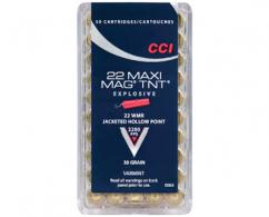 CCI AMMO 22 MAG HP MAXI MAG TNT 50RD BOX - 63 CCI AMMO 22 MAG HP MAXI MAG TNT 50RD BOX - 63
