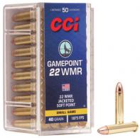 CCI .22 MAG 40GR GAMEPOINT 50/40 - 22 CCI .22 MAG 40GR GAMEPOINT 50/40 - 22