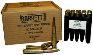 BARR AMMO 50BMG M33 BALL 80RD CASE - 13326
