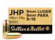 Main product image for SB 9MM LUGER PARA 115GR JHP 50/20 A00904