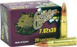 BEAR GOLDEN 7.62X39 HP 123GR 20RD BOX 20/25 - AG762HPB BEAR GOLDEN 7.62X39 HP 123GR 20RD BOX 20/25 - AG762HPB