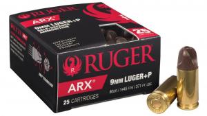 Ruger 9MM +P 80GR ARX SELF DEFENSE BRASS 25/10 - 9ARXRUG25 Ruger 9MM +P 80GR ARX SELF DEFENSE BRASS 25/10 - 9ARXRUG25