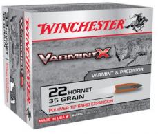 Winchester Ammo Varmint X 22HOR 35GR Poly Tip 20/10 - X22P Winchester Ammo Varmint X 22HOR 35GR Poly Tip 20/10 - X22P