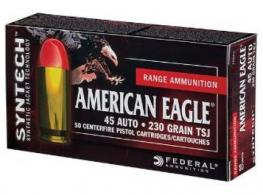 FED AMERICAN EAGLE .45 ACP 230GR TSJ 50/10 - AE45SJ1 FED AMERICAN EAGLE .45 ACP 230GR TSJ 50/10 - AE45SJ1