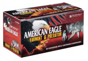 American Eagle Varmint FED .22-250 50GR JHP 50/5 - AE2225050VP American Eagle Varmint FED .22-250 50GR JHP 50/5 - AE2225050VP