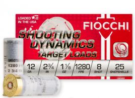 Fiocchi Shooting Dynamic Target Load 12GA 2-3/4" 1-1/8oz #8 250rd box - 12SD18X8 Fiocchi Shooting Dynamic Target Load 12GA 2-3/4" 1-1/8oz #8 250rd box - 12SD18X8