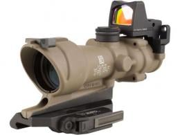 Trijicon ACOG RMR Combo 4x 32mm Amber Crosshair 223 BDC Reticle Flat Dark Earth Rifle Scope