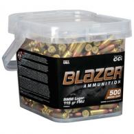 BLAZER BRASS 9MM 115GR FMJ 500RD BUCKET - 5200B500 BLAZER BRASS 9MM 115GR FMJ 500RD BUCKET - 5200B500
