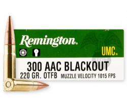REM UMC .300 Black 220GR OTFB 50/8 - L300AAC4V REM UMC .300 Black 220GR OTFB 50/8 - L300AAC4V