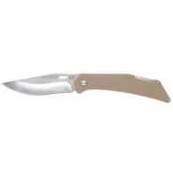 Schrade Slingshot Lockback Folder 4" Recurve Clip Point/Satin AUS-10 Blade 5" G10 Handle