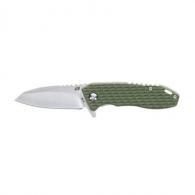 Schrade Tenacity Folding Modified Drop Point Part Serrated Satin AUS-10A SS Blade Green - 1159317