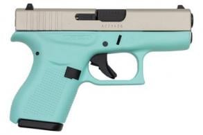 GLOCK 42 .380 ACP ROBIN EGG BLUE SATIN ALUM - UI4250201RESA