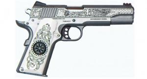 Colt Delta Elite Thor 10mm 5 Brushed Stainless Engraved 8+1