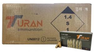 Turan 9mm 115gr FMJ Brass Case 1,000rds