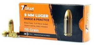 Turan 9mm 115gr FMJ Brass case R&P 1,000RD