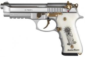 Girsan Regard MC Liberador 9mm 4.9" Polished Stainless, Gold Accents 18+1 - 391088