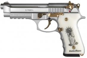 Girsan Regard MC Liberador 9mm 4.9" Polished Stainless, Gold Accents 18+1 - 391088 Girsan Regard MC Liberador 9mm 4.9" Polished Stainless, Gold Accents 18+1 - 391088