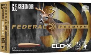 Federal Terminal Ascent 6.5 Creedmoor 143gr Eldx 20/Box - P65CRDELDX1