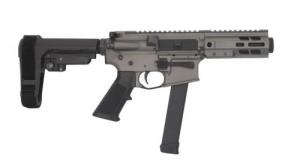 Brigade BM-9 Pistol 9mm Forged Receiver 6.5" Barrel SBA3 Tactical Brace 5" M-Lok Rail Mini Can Cerakote Tungsten - A0915532M