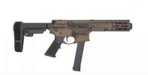 Brigade BM-9 Pistol 9mm Forged Receiver 8.5" Barrel SBA3 Tactical Brace 7" M-Lok Rail Mini Can Midnight Bronze - A0917562M