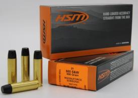 HSM Subsonic Ammo, 500 S&W, 590 Grain, Hard Cast Flat Nose, 20 Rounds - 500SW11N HSM Subsonic Ammo, 500 S&W, 590 Grain, Hard Cast Flat Nose, 20 Rounds - 500SW11N