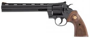 Colt Python .357 Mag Walnut Target Grips with a Gold Colt Medallion - PYTHONBP8WTSBLEM