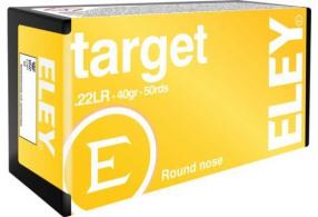 Eley Target Lead Round Nose 22 Long Rifle Ammo 50 Round Box - 03190 Eley Target Lead Round Nose 22 Long Rifle Ammo 50 Round Box - 03190