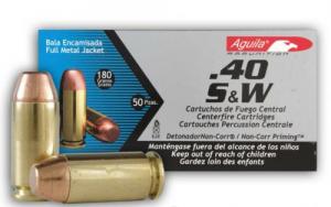 Aguila Target & Range Full Metal Jacket 40 S&W Ammo 50 Round Box