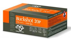 Noble Sport Plumbum Buckshot Shotshells 20 ga 2-3/4" 20 pellet 1200 fps #4 10/ct - ANS412BK3 Noble Sport Plumbum Buckshot Shotshells 20 ga 2-3/4" 20 pellet 1200 fps #4 10/ct - ANS412BK3