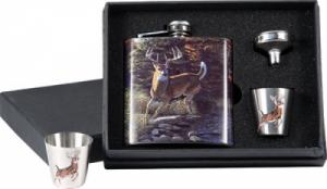 RIVERS EDGE POCKET FLASK W/2- - 988