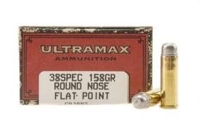 ULTRAMAX AMMO .38 SPL 158GR REMANUFACTURED - 38R5 ULTRAMAX AMMO .38 SPL 158GR REMANUFACTURED - 38R5