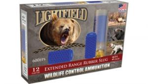 Lightfield Wildlife Control 12ga, 2.75" X-Range Rubber Slug, 10rd Box - CWXR12