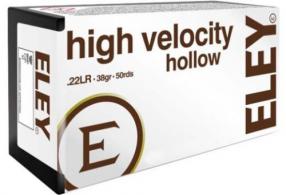 Eley High Velocity 22LR 38gr Hollow Point 50rd box