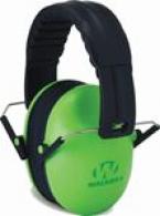 Walker's GWPFKDMLG Passive Folding Muff Polymer 22 dB Over the Head Lime Green Ear Cups with Black Headband Youth - GWP-FKDM-LG