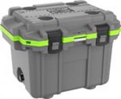 Pelican Elite Cooler Grey/Green 30 qt. - 30Q1DKGRYEGRN