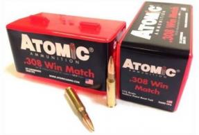 Atomic Boat Tail Hollow Point 308 Winchester Ammo 50 Round Box - 00428 Atomic Boat Tail Hollow Point 308 Winchester Ammo 50 Round Box - 00428
