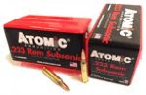 ATOMIC AMMO .223 Remington SUBSONIC 77GR NOSLER BTHP 50/Bx