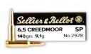 Sellier & Bellot Ammo 6.5 Creedmoor Soft Point  140 gr 20 Round Box - SB65C