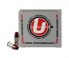 Main product image for Underwood Flat Nose 9mm+P Ammo 20 Round Box