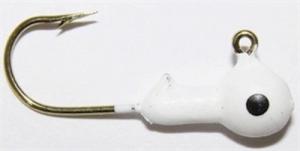 BB 1/8 BALL JIG HEAD 8BG WHITE - BBJ8-01