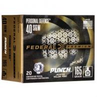 Main product image for FEDERAL  PUNCH .40 S&W 165GR JHP 20RD BOX