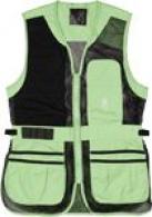 Browning Mesh Shooting Vest-Right hand, Women's small, Black/neon mint - 3050694401