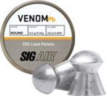 Sig Pellets 22 Venom 14.5GR Round Lead Alloy 250 CT - AIR-AMMO-VPB-22 Sig Pellets 22 Venom 14.5GR Round Lead Alloy 250 CT - AIR-AMMO-VPB-22