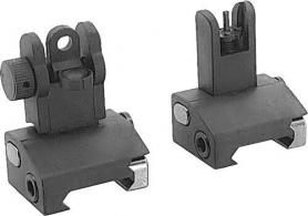 JE Machine Tech Front and Rear Flip Up AR 15 Polymer Sights - TSPS7B