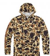 Browning Hooded Long Sleeve Tech T-Shirt, Vintage Tan, 2XL - 3010861205